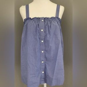 J. CREW | Blue & White Striped Tank Top